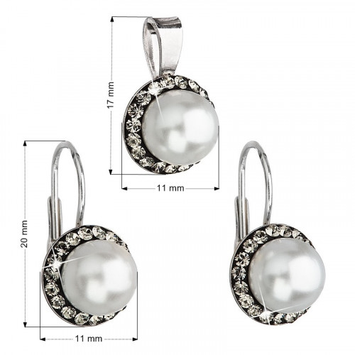 Súprava šperkov s perlami Crystals from Swarovski®