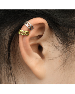 Falošný piercing do ucha - klips s ornamentmi