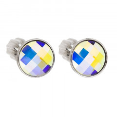 Strieborné skrutkovacie náušnice s Crystals from Swarovski® AB