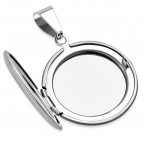 Oceľový prívesok - okrúhly medailón otvárací