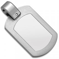 Oceľový prívesok - matná doštička 20 x 30 mm