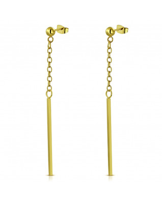 Visiace oceľové geometrické náušnice