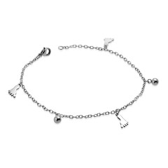 Náramok na nohu so stopičkami a guličkami