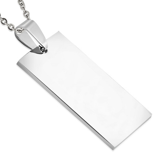 Oceľový prívesok - doštička 20 x 37 mm