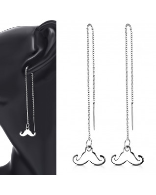 Prevliekacie oceľové náušnice mustache