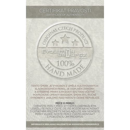 Perlový náhrdelník trojuholník so riečnou perlou