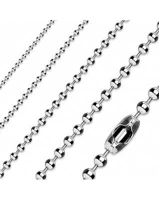 Oceľová retiazka guličková, hr. 1,2 mm