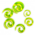 Rozťahovač do ucha - špirála priehľadná zelená