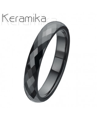 KM1002-4 Dámsky keramický snubný prsteň, šírka 4 mm