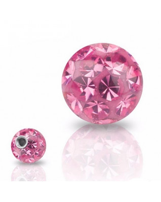 Náhradná gulička s kryštálmi Swarovski®, 8 mm, závit 1,6 mm