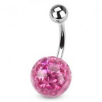 Piercing do pupku s kamienkami Crystals From Swarovski® ROSE