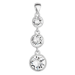 Strieborný prívesok s guľatými kameňmi Crystals from Swarovski®