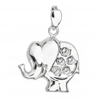 Strieborný prívesok slon s kameňmi Crystals from Swarovski®