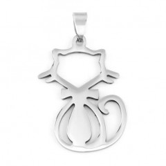 Oceľový prívesok - mačka