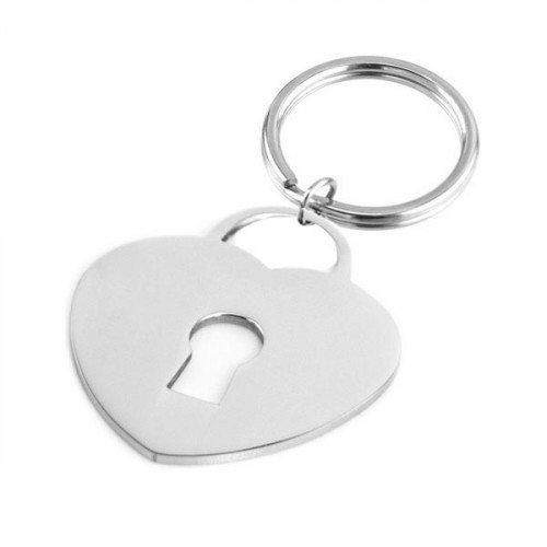 Oceľový prívesok na kľúče - visiaci zámok