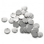 Oceľový prívesok - mini koliesko 8 mm s otvorom