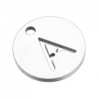 Drobný okrúhly oceľový prívesok - iniciála