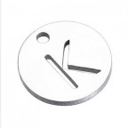 Drobný okrúhly oceľový prívesok - iniciála