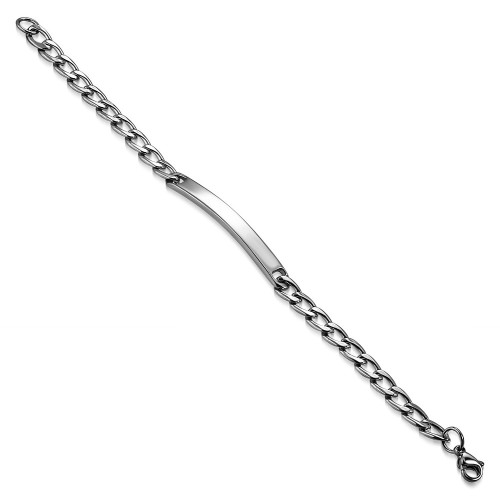 Dámsky oceľový náramok s doštičkou, dĺžka 15 cm