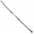 Dámsky oceľový náramok s doštičkou, dĺžka 14 cm