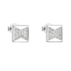 Strieborné náušnice s čírymi zirkónmi