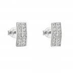 Strieborné náušnice číre zirkóny