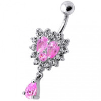 Strieborný piercing do pupku