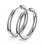 Oceľové náušnice - kruhy 21 mm