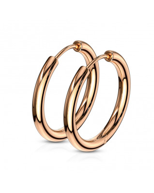 Pozlátené oceľové náušnice - kruhy 19 mm