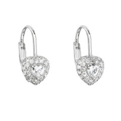 Strieborné dívčí náušnice s čírymi zirkonmi