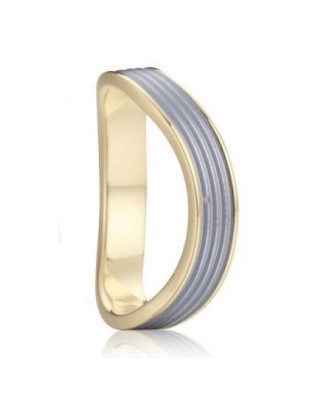 AN1014 Dámsky snubný oceľový prsteň vlnka