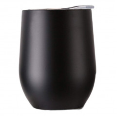 Nerezový termo pohárik - čierny