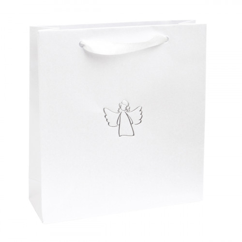 Darčeková taška so strieborným anjelom