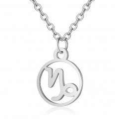 Oceľová retiazka s príveskom znamenia kozorožec