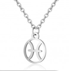 Oceľová retiazka s príveskom znamenia ryby