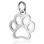 Malý oceľový prívesok s krúžkom - labka