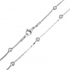 Oceľová retiazka s guličkami, dĺžka 50 cm