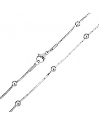 Oceľová retiazka s guličkami, dĺžka 50 cm
