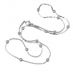 Oceľová retiazka s guličkami, dĺžka 50 cm