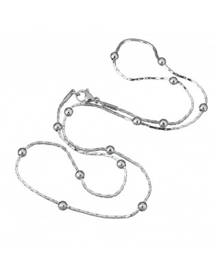 Oceľová retiazka s guličkami, dĺžka 50 cm