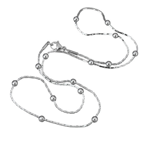 Oceľová retiazka s guličkami, dĺžka 50 cm