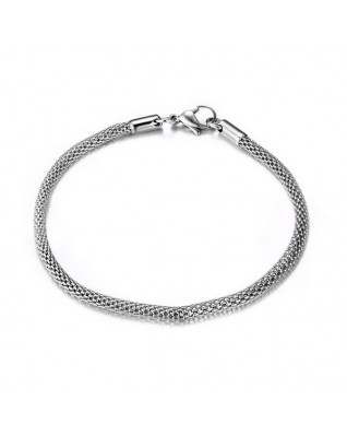 Oceľový náramok okrúhly, šírka 3 mm, dĺžka 20 cm