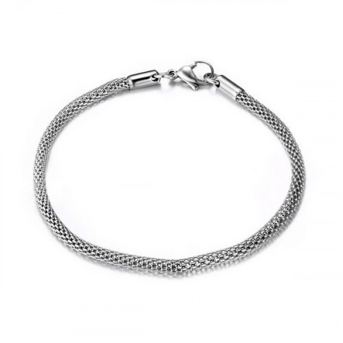 Oceľový náramok okrúhly, šírka 3 mm, dĺžka 20 cm