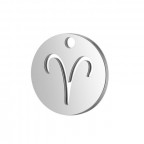 Drobný okrúhly oceľový prívesok - znamenie horoskopu