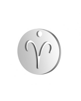 Drobný okrúhly oceľový prívesok - znamenie horoskopu