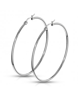 Oceľové náušnice - kruhy 60 mm