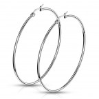 Oceľové náušnice - kruhy 65 mm