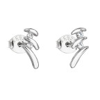 Strieborné náušnice s čírymi kamienkami