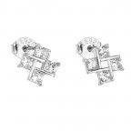 Strieborné náušnice so zirkónmi