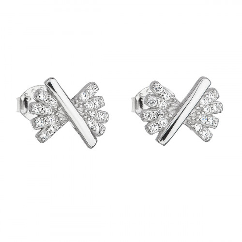 Strieborné náušnice so zirkónmi